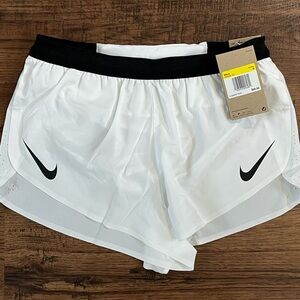 Nike Dri Fit ADV AeroSwift 2” Running Shorts ‘White Black’ (size mens S)